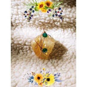 Raw Citrine Crystal Pendant